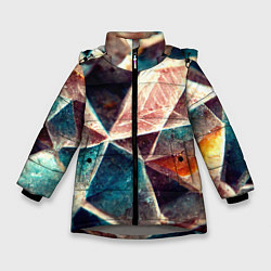 Куртка зимняя для девочки Драгоценный камень, цвет: 3D-светло-серый