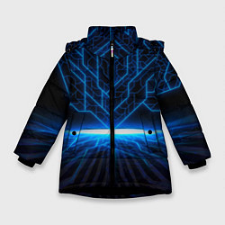 Зимняя куртка для девочки Цифровые молнии