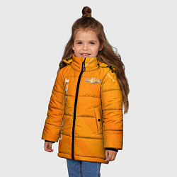 Куртка зимняя для девочки Chevrolet Абстракция жёлтая, цвет: 3D-красный — фото 2