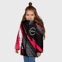 Куртка зимняя для девочки Nissan fast lines, цвет: 3D-черный — фото 2