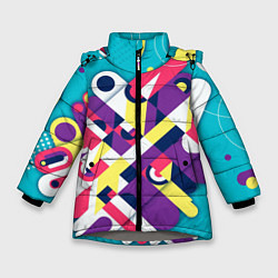 Куртка зимняя для девочки Просто красивый фон, цвет: 3D-светло-серый
