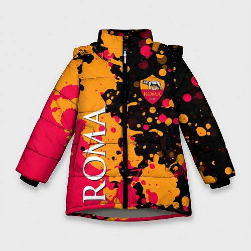 Зимняя куртка для девочки Roma Краска / 3D-Светло-серый – фото 1