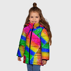 Куртка зимняя для девочки Маленькие кусочки мармелада, цвет: 3D-красный — фото 2