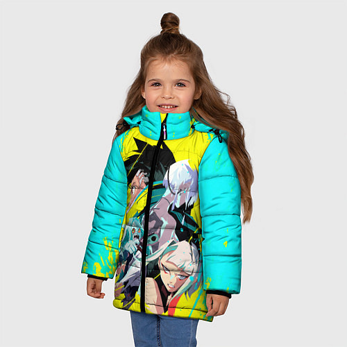 Зимняя куртка для девочки Команда раннеров / 3D-Черный – фото 3