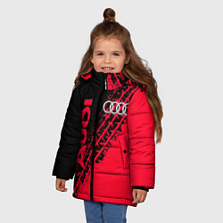Куртка зимняя для девочки Audi, цвет: 3D-черный — фото 2