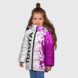 Куртка зимняя для девочки Toyota pro racing: по-вертикали, цвет: 3D-черный — фото 2