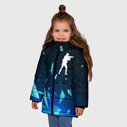 Куртка зимняя для девочки Counter Strike взрыв частиц, цвет: 3D-черный — фото 2