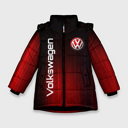 Куртка зимняя для девочки Volkswagen art, цвет: 3D-черный