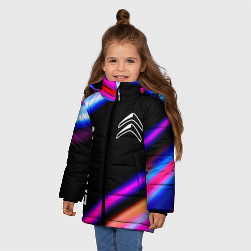 Зимняя куртка для девочки Citroen speed lights / 3D-Черный – фото 3