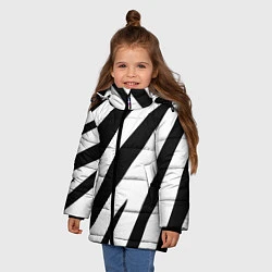 Куртка зимняя для девочки Камуфляж зебры, цвет: 3D-светло-серый — фото 2