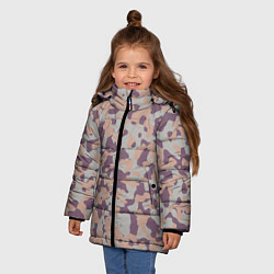 Куртка зимняя для девочки Камуфляж German, цвет: 3D-черный — фото 2