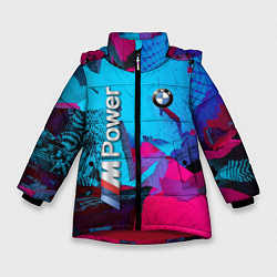Куртка зимняя для девочки BMW M Power - extreme, цвет: 3D-красный