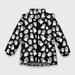 Куртка зимняя для девочки Парад призраков, цвет: 3D-светло-серый