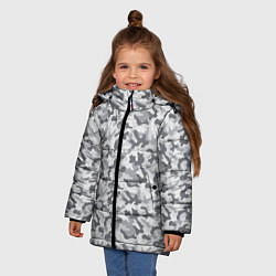Куртка зимняя для девочки Камуфляж зимний мелкий, цвет: 3D-светло-серый — фото 2
