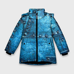 Куртка зимняя для девочки Из стали, цвет: 3D-черный