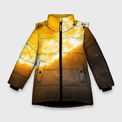 Зимняя куртка для девочки Солнце в космосе