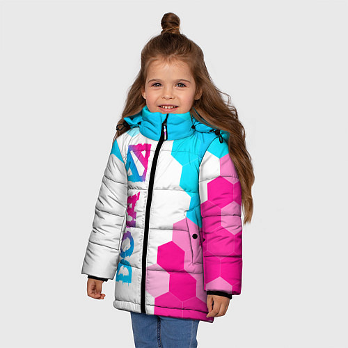 Зимняя куртка для девочки Dota neon gradient style: по-вертикали / 3D-Черный – фото 3