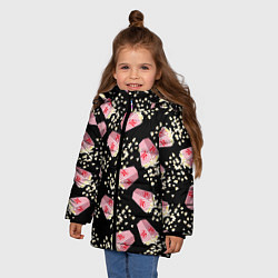 Куртка зимняя для девочки Попкорн, цвет: 3D-черный — фото 2