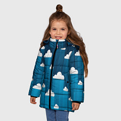 Куртка зимняя для девочки Night clouds, цвет: 3D-светло-серый — фото 2