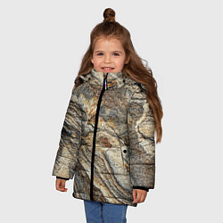 Куртка зимняя для девочки Камень stone, цвет: 3D-светло-серый — фото 2