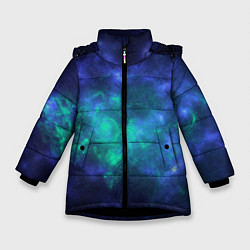 Зимняя куртка для девочки Космический пейзаж во Вселенной