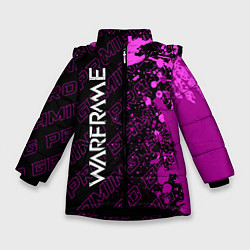 Куртка зимняя для девочки Warframe pro gaming: по-вертикали, цвет: 3D-черный
