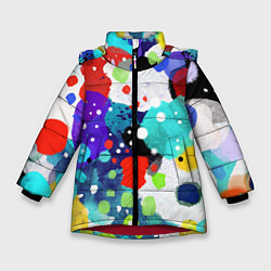 Куртка зимняя для девочки Яркая зима, цвет: 3D-красный