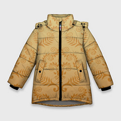Зимняя куртка для девочки Золотые паттерны