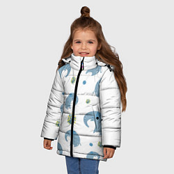 Куртка зимняя для девочки Слоник с одуванчиком, цвет: 3D-красный — фото 2