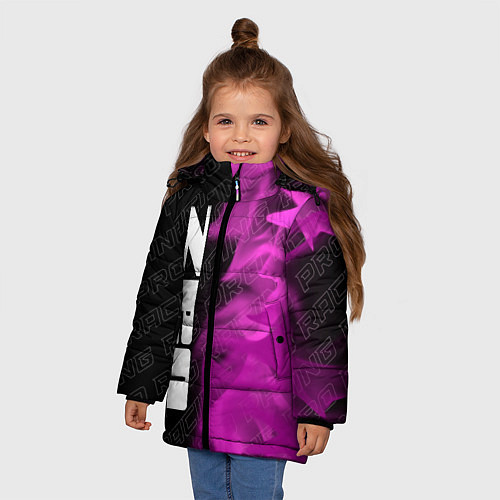 Зимняя куртка для девочки UAZ pro racing: по-вертикали / 3D-Черный – фото 3
