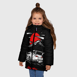 Куртка зимняя для девочки Тойота супра - JDM Style, цвет: 3D-светло-серый — фото 2