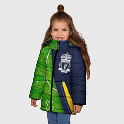 Куртка зимняя для девочки Liverpool football field, цвет: 3D-черный — фото 2