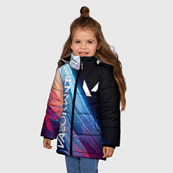Куртка зимняя для девочки Valorant - разлом, цвет: 3D-черный — фото 2
