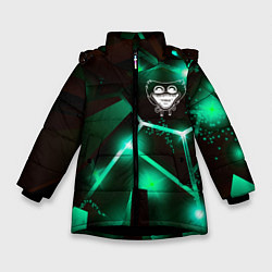 Куртка зимняя для девочки Poppy Playtime разлом плит, цвет: 3D-черный