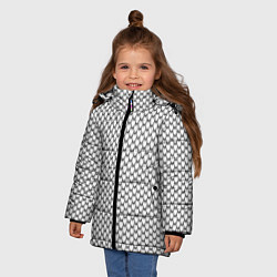 Куртка зимняя для девочки Белый дракон, цвет: 3D-черный — фото 2