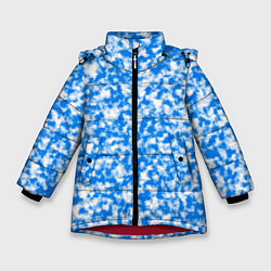 Куртка зимняя для девочки Абстрактные облака - текстура, цвет: 3D-красный
