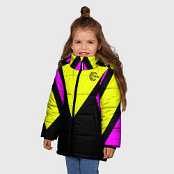 Куртка зимняя для девочки FIRM прямиком из восьмидесятых, цвет: 3D-черный — фото 2