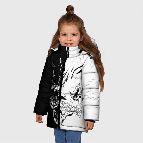 Зимняя куртка для девочки Drain Face ZXC / 3D-Черный – фото 3