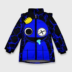 Куртка зимняя для девочки Радужные друзья - персонаж Синий, цвет: 3D-светло-серый