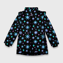 Зимняя куртка для девочки Зимние цветные звезды