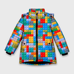 Зимняя куртка для девочки Детский конструктор - текстура
