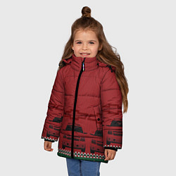 Куртка зимняя для девочки Новогодний Tahoe, цвет: 3D-светло-серый — фото 2