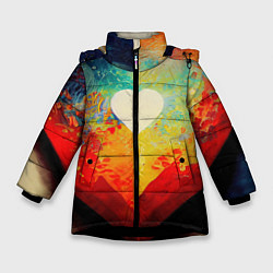 Куртка зимняя для девочки Your heart, цвет: 3D-черный