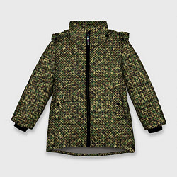Зимняя куртка для девочки Милитари трубка