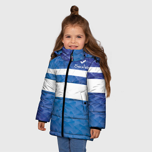 Зимняя куртка для девочки Sea Water / 3D-Черный – фото 3