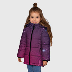 Куртка зимняя для девочки Космическая аномалия, цвет: 3D-светло-серый — фото 2