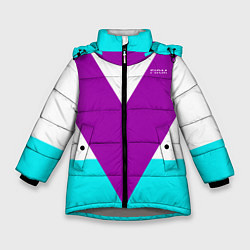 Куртка зимняя для девочки В ретро стиле FIRM, цвет: 3D-светло-серый