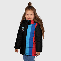Куртка зимняя для девочки BMW - м линии, цвет: 3D-красный — фото 2