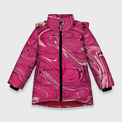Куртка зимняя для девочки Яркая волна, цвет: 3D-красный