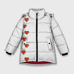 Зимняя куртка для девочки Дорожка разбитых сердец - светлый